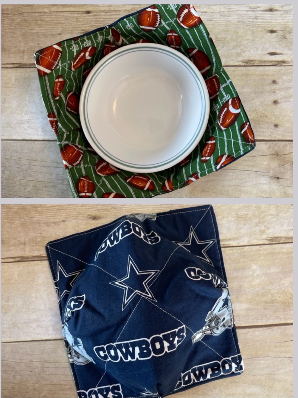 Microwave Bowl Cozy Reversible NFL Dallas Cowboys